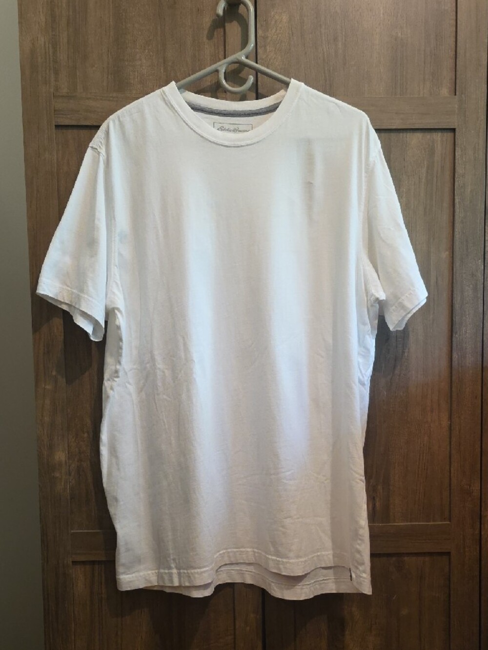 Eddie Bauer TALL White Short-Sleeve Crewneck Tee - Picture 3 of 4